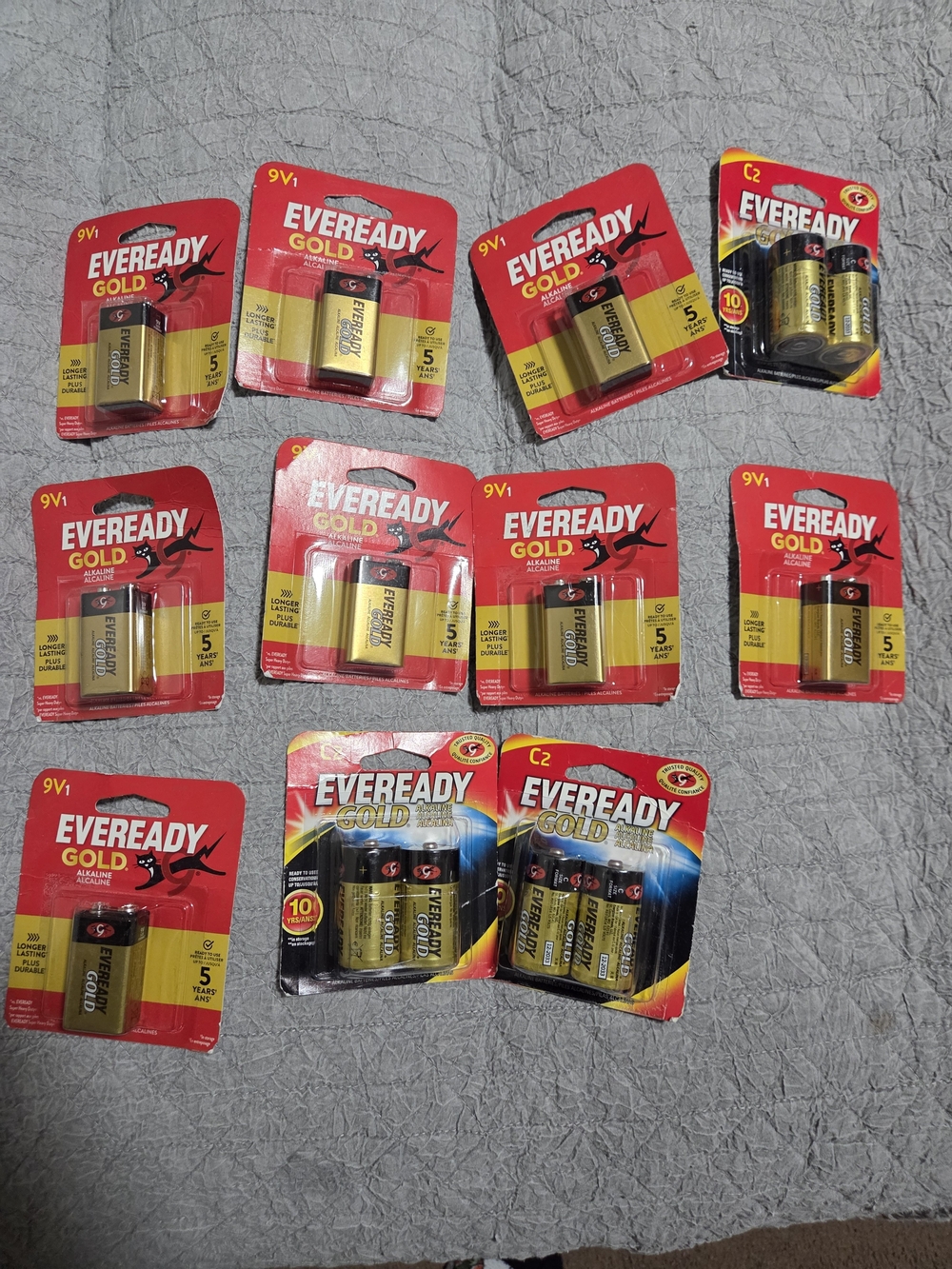 Battery Pack — Gold and Red Alkaline Batteries